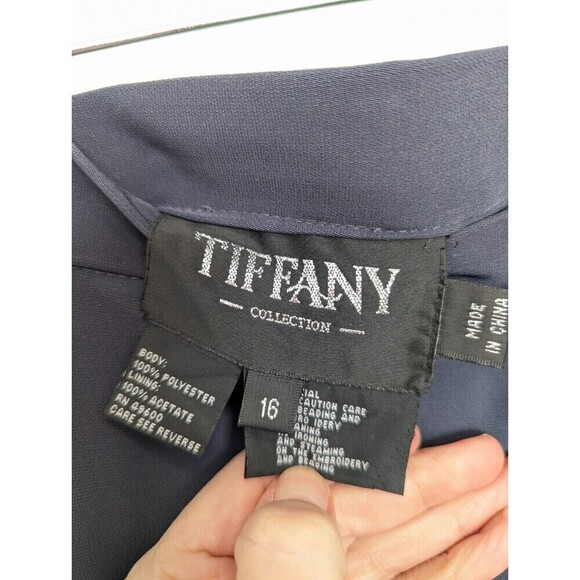 Tiffany Collection Gray Beaded Midi Skirt Plus Size 16 - Picture 8 of 12